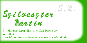 szilveszter martin business card